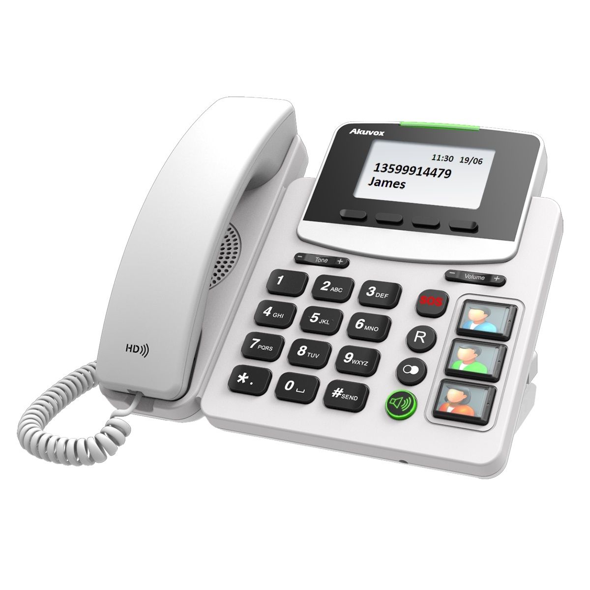  Akuvox R15P SIP Phone for Seniors brought to you by VoIP Supply 