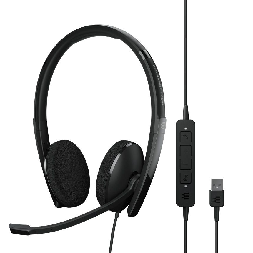 EPOS ADAPT 160 USB II Headset with In-Line Call Control 1000915 (EPOS USA 0840064407168 Two-Ear) photo