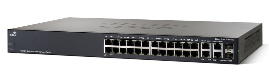 Cisco SF300-24 Managed Switch (SRW224G4-K9-NA 882658296185 PanTerra) photo