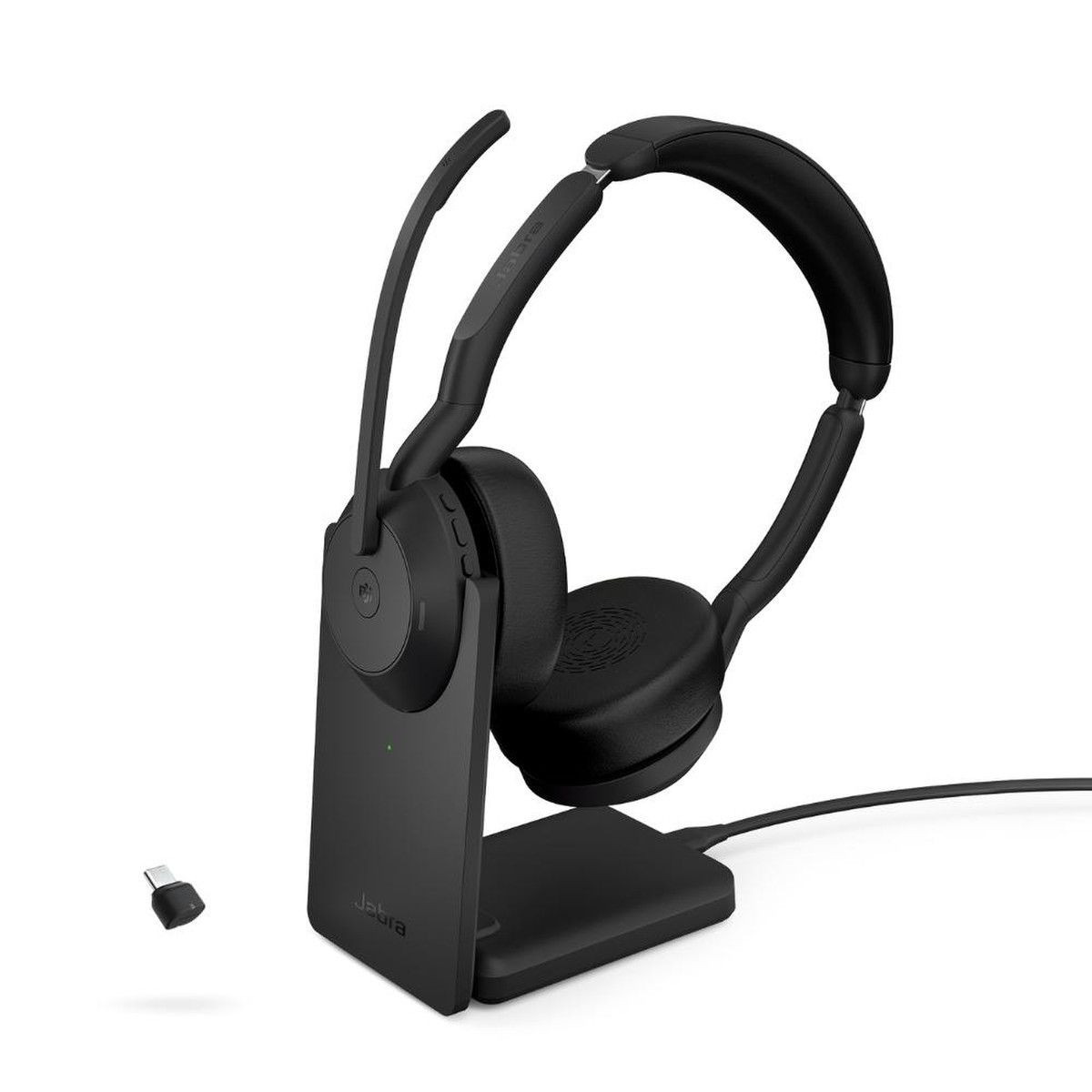 Jabra Evolve2 55, Wireless Headset, Link 380c MS Stereo With Stand, Microsoft Teams Certified 25599-999-889-01 (0706487024026 Wireless Headsets) photo