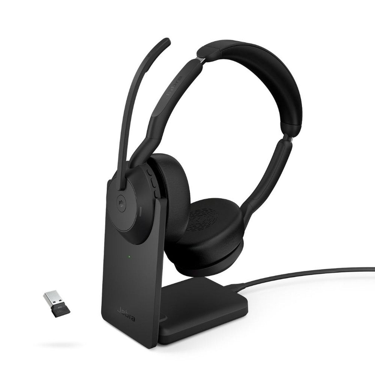 Jabra Evolve2 55, Wireless Headset, Link 380a MS Stereo With Stand, Microsoft Teams Certified 25599-999-989-01 (0706487024040 Wireless Headsets) photo