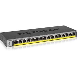 Netgear 16-Port 183W PoE/PoE+ Gigabit Ethernet Unmanaged Switch GS116PP-100NAS (606449133318 Networking Equipment Switches Gigabit Switches) photo