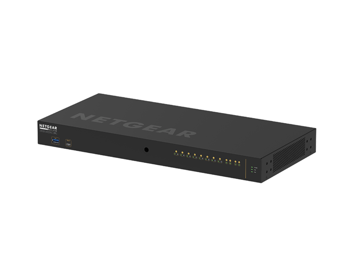 Netgear 8x1G PoE+ 125W Audio Video Switch GSM4212P-100NAS (606449149531 Networking Equipment Switches Gigabit Switches) photo
