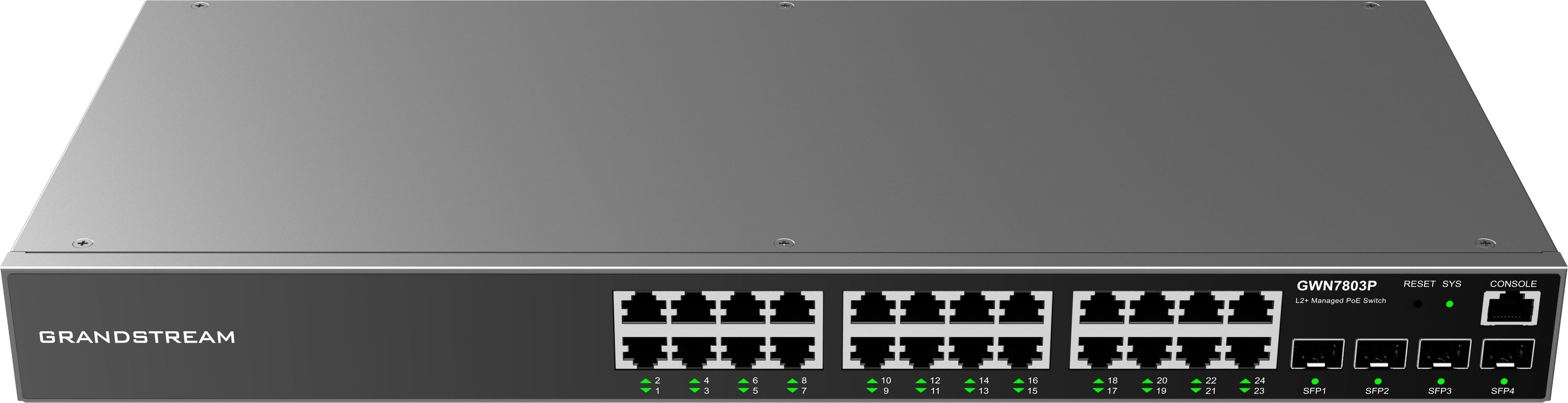 Grandstream GWN7803P Enterprise Layer 2+ Managed PoE Network Switch (6947273704270 Networking Equipment Switches PoE Switches) photo