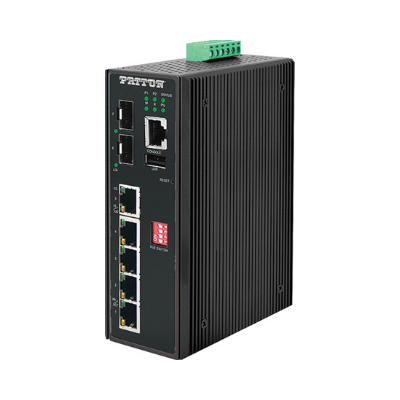 Patton FiberPlex Managed Industrial PoE+ Switch FP2005E/2SFP/4BT/48DC (Networking Equipment Switches Gigabit Switches) photo