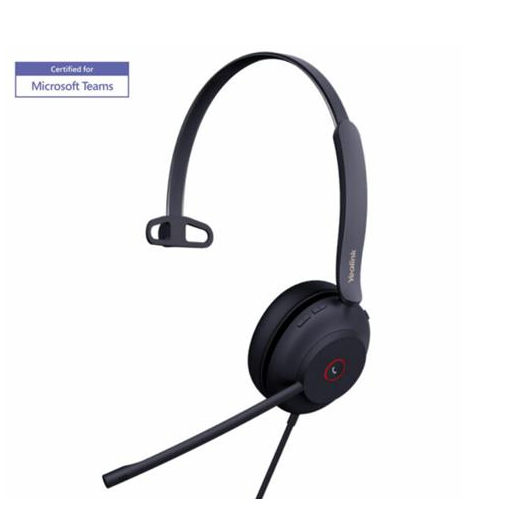 Yealink Monoaural Wired Headset for MS Teams UH37-MONO-TEAMS 1308103 (841885116703 Corded Headsets) photo
