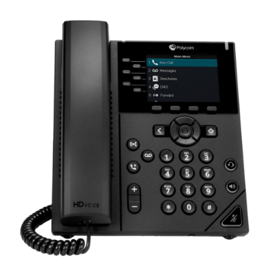 Polycom VVX 350 6-Line Mid-range Color IP Desktop Phone (2200-48830-025) (610807883036) photo
