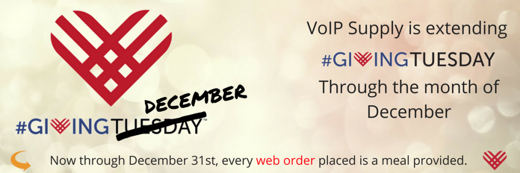 VoIP Supply Extends Giving Tuesday Throughout December