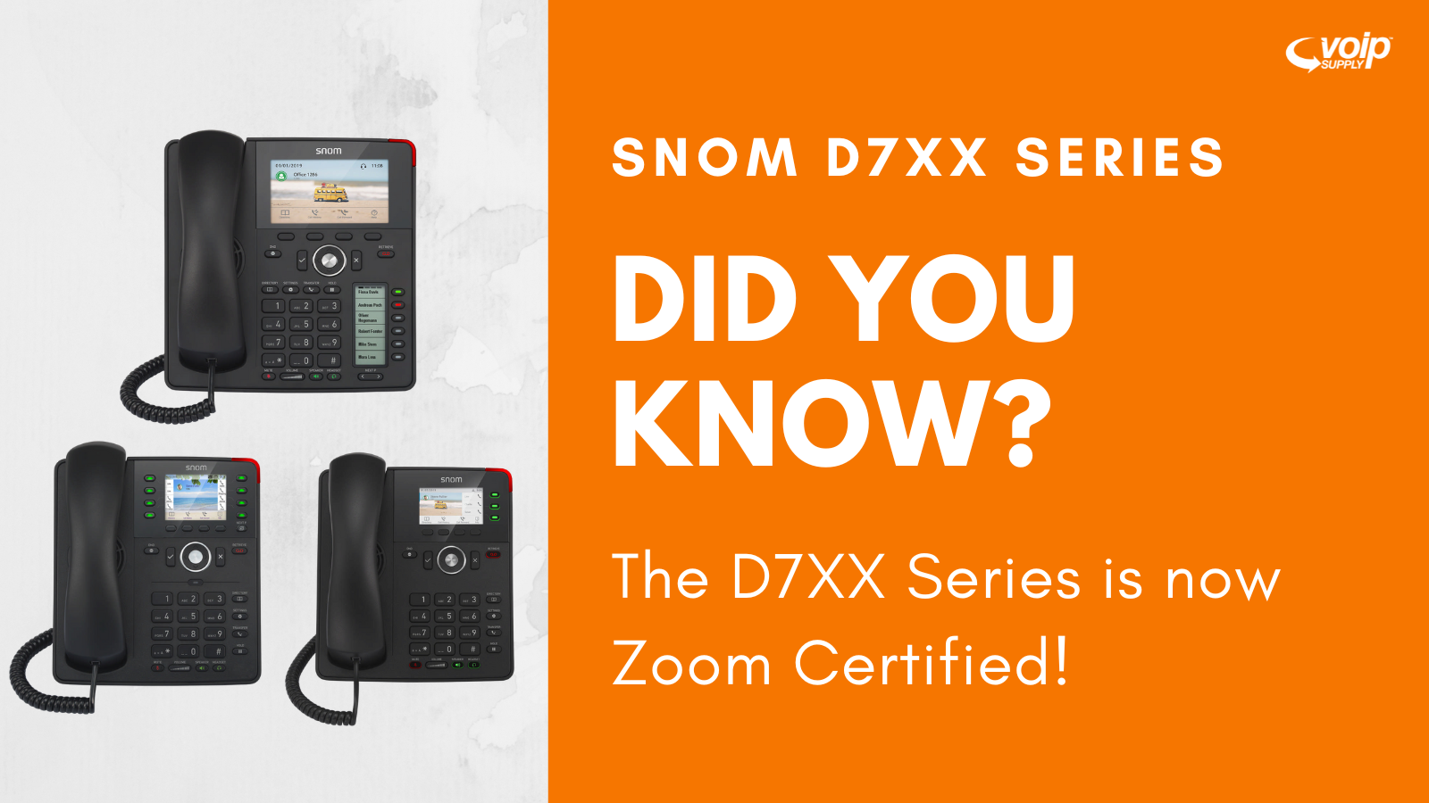Did you know that Snom's D7XX Series is now Zoom-Certified? - VoIP