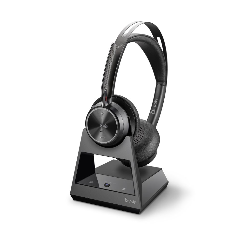 poly voyager focus 2 usb a with charge stand headset
