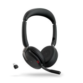 Jabra Evolve2 65 Flex, Wireless Headset, Link380c MS Stereo Black, Microsoft Teams Certified 26699-999-899-01 - VoIP Supply Jabra Evolve2 65 Flex, Wireless Headset, Link380c MS Stereo Black, Microsoft Teams Certified 26699-999-899-01 - VoIP Supply