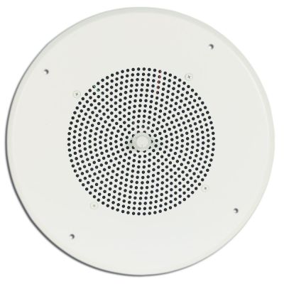 Bogen Communications 8" Ceiling Speaker with Off-White Grille, Transformer, and Knob Volume Control S86T725PG8UVK-02-135635