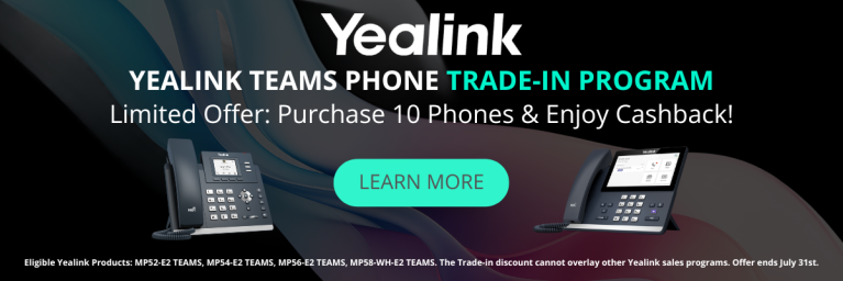 Yealink Cashback promo thru 7/31/25