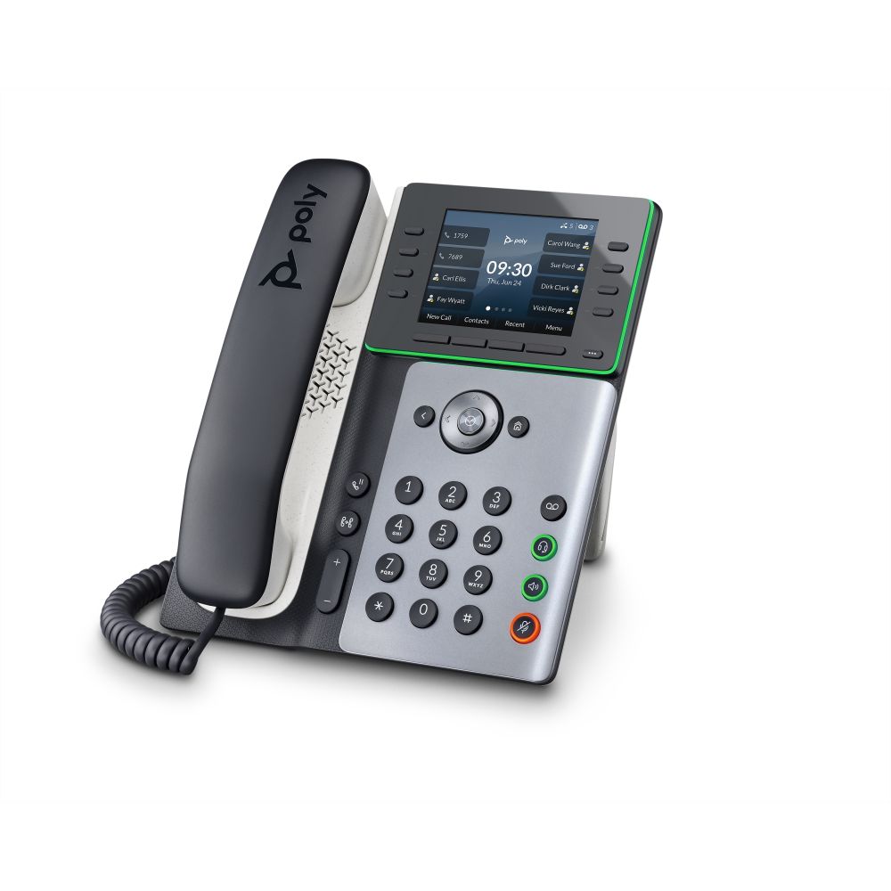 HP Poly Edge E350 IP Phone、電源付き PoE 対応 Poly Edge E350 PoE IP Phone with Power Supply-US 89B53AA#ABA