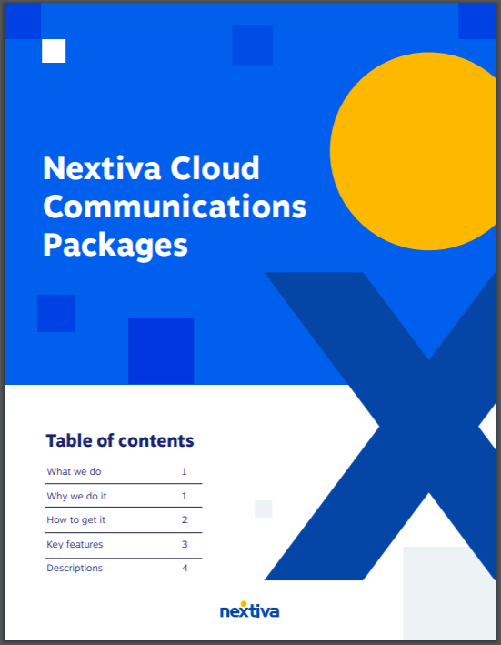 Nextiva Cloud Communications Packages 