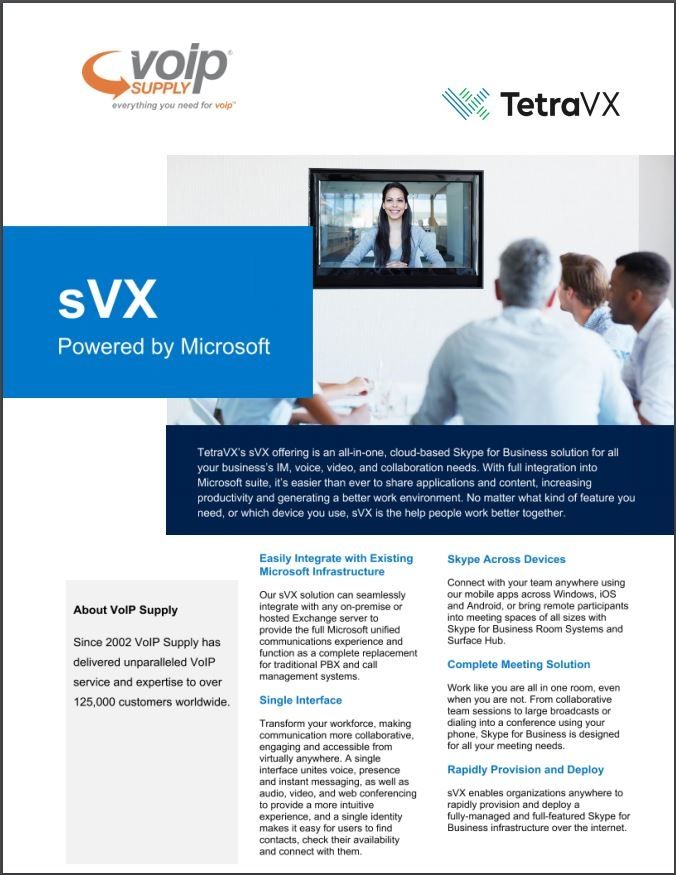 sVX Datasheet